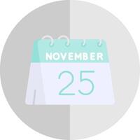 25th of November Flat Scale Icon vector