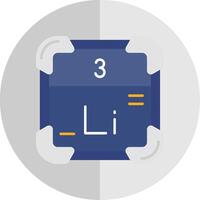 Lithium Flat Scale Icon vector