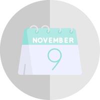 9th of November Flat Scale Icon vector