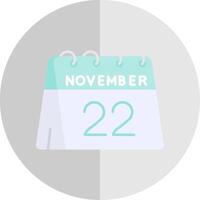 22nd of November Flat Scale Icon vector