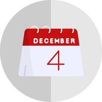 4th of December Flat Scale Icon vector