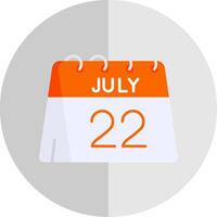 22nd of July Flat Scale Icon vector