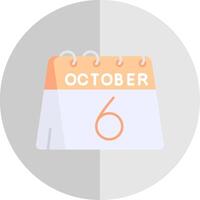 6th of October Flat Scale Icon vector