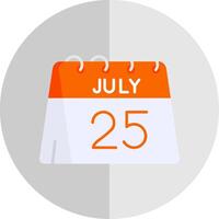 25th of July Flat Scale Icon vector