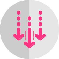 Decrease Flat Scale Icon vector