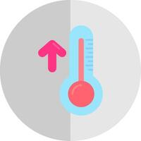 alto temperatura plano escala icono vector