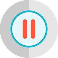 Pause Flat Scale Icon vector