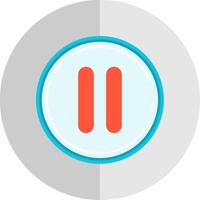 Pause Flat Scale Icon vector