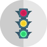 Traffic light Flat Scale Icon vector