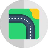 Highway Flat Scale Icon vector
