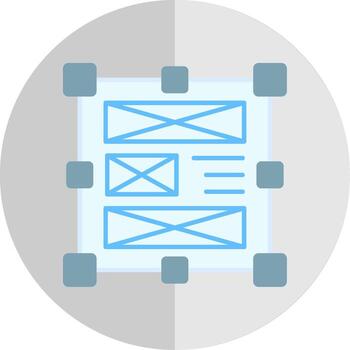 Layout Flat Scale Icon vector