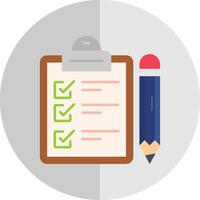 Exam Flat Scale Icon vector