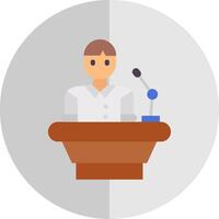 Lecturer Flat Scale Icon vector