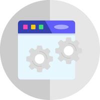 Web setting Flat Scale Icon vector