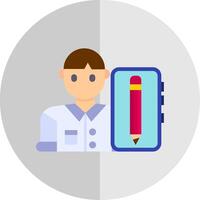 Blogger Flat Scale Icon vector