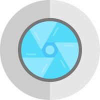 Shutter Flat Scale Icon vector