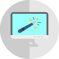 Magic wand Flat Scale Icon vector