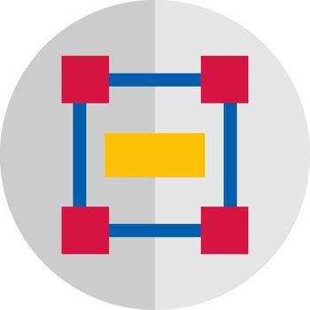 Rectangle frame Flat Scale Icon vector