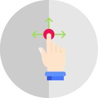 Hold and Move Flat Scale Icon vector