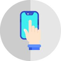 Touch Device Flat Scale Icon vector