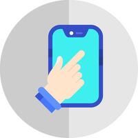 Touch Device Flat Scale Icon vector
