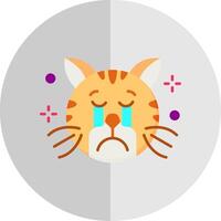 Cry Flat Scale Icon vector