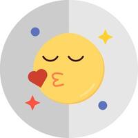 Beso plano escala icono vector