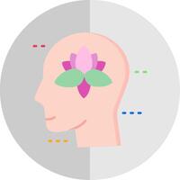 Meditation Flat Scale Icon vector