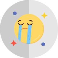 Cry Flat Scale Icon vector