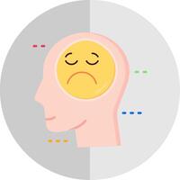 Sadness Flat Scale Icon vector