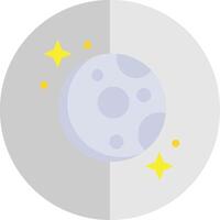 Moon Flat Scale Icon vector