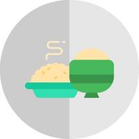 comida plano escala icono vector