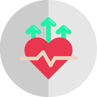 Heart rate Flat Scale Icon vector