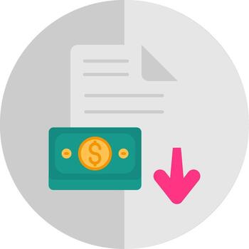 Decrease Flat Scale Icon vector