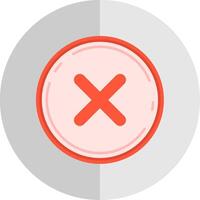 Cancel Flat Scale Icon vector