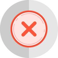 Cancel Flat Scale Icon vector