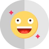 sonrisa plano escala icono vector