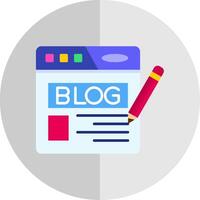 Blog plano escala icono vector