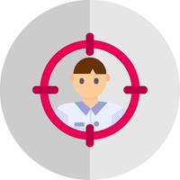 Target audience Flat Scale Icon vector