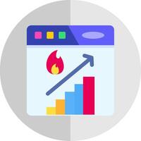 Increase Flat Scale Icon vector