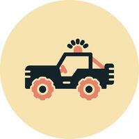 icono de vector de jeep militar