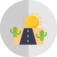 la carretera plano escala icono vector