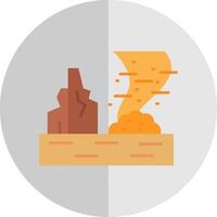 Sandstorm Flat Scale Icon vector