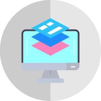 Layer Flat Scale Icon vector