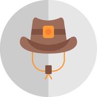 Cowboy hat Flat Scale Icon vector
