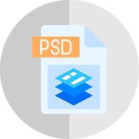 Psd file format Flat Scale Icon vector