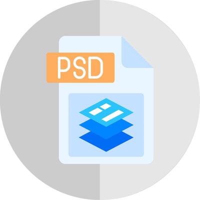 Psd file format Flat Scale Icon
