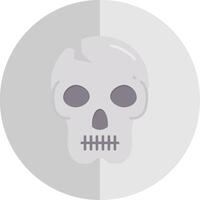 Skull Flat Scale Icon vector