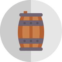 barril plano escala icono vector