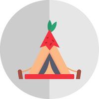 Tent Flat Scale Icon vector